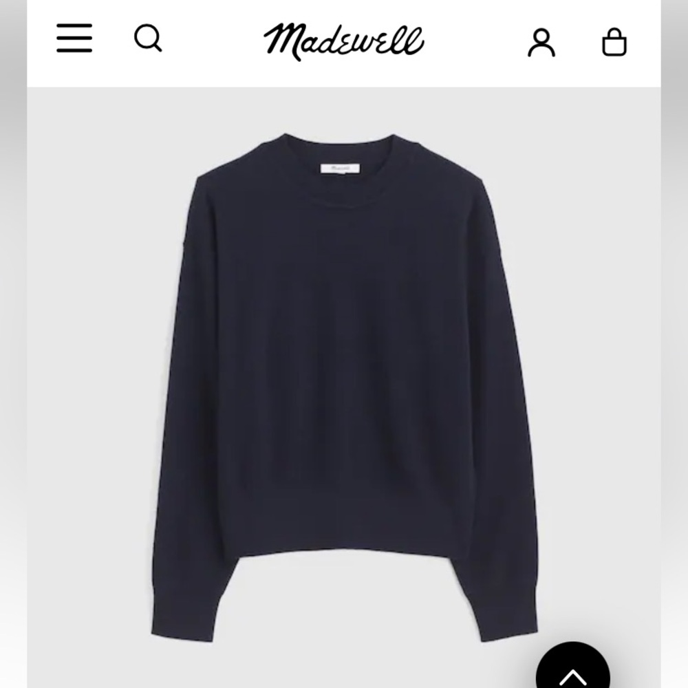 Like New Madewell Relaxed Crewneck Sweater in Merino-Silk Blend